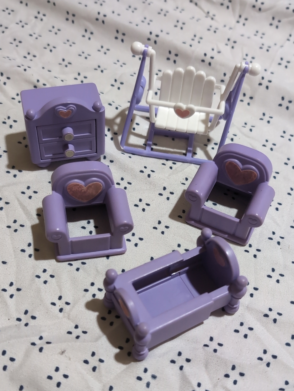 Fisher Price Smooshies 1988 Vintage Furniture Heart Doll *BIN
